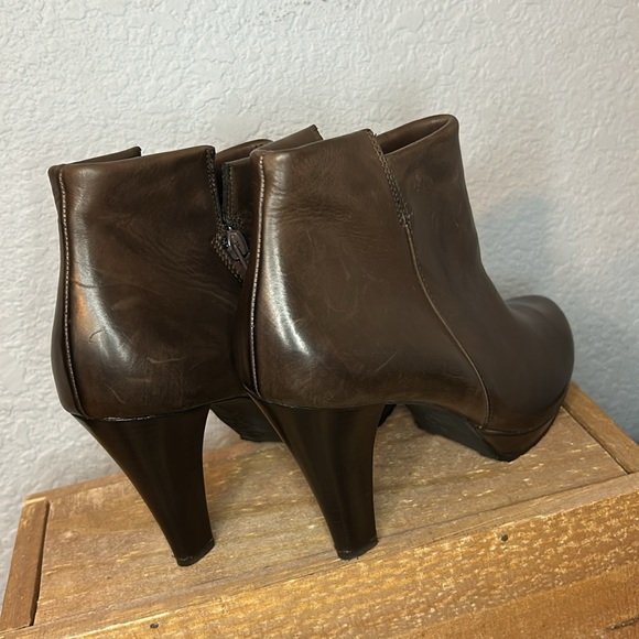 Paul Green brown leather ankle boots - Picture 4 of 10